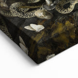 Dark Moody Wall Art with Snakes and Moths | Dramatic Moody Art Prints