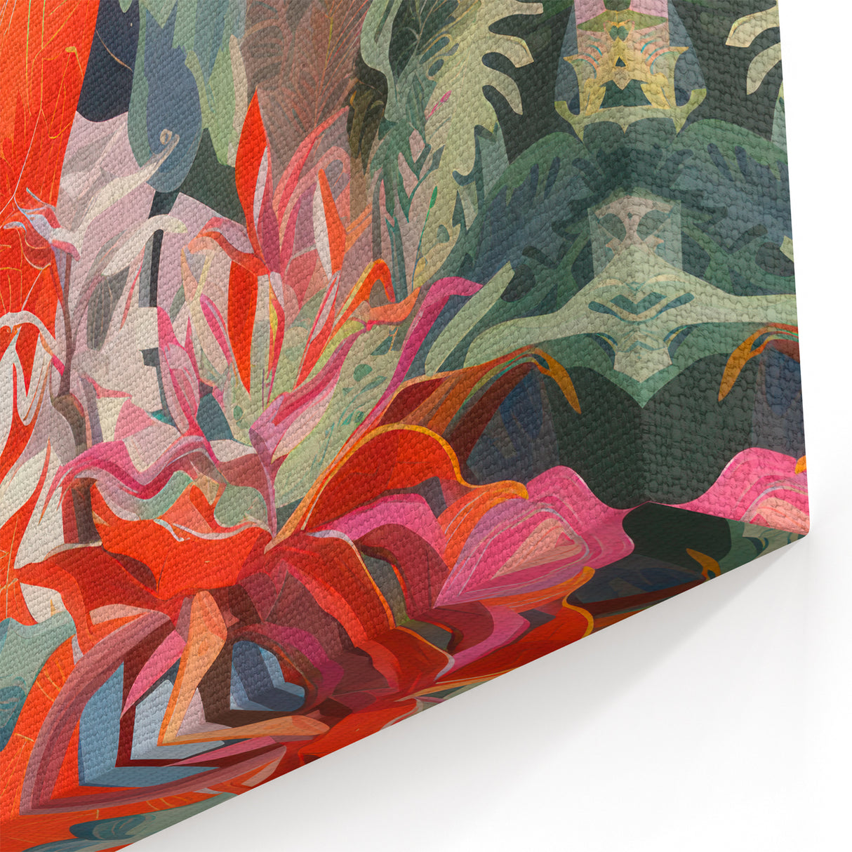 Electric Wall Art | Vibrant Botanical Hand Design Modern Electric Art