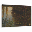 Dark Moody Wall Art | Reflections on Water with Lush Foliage | Nature Art