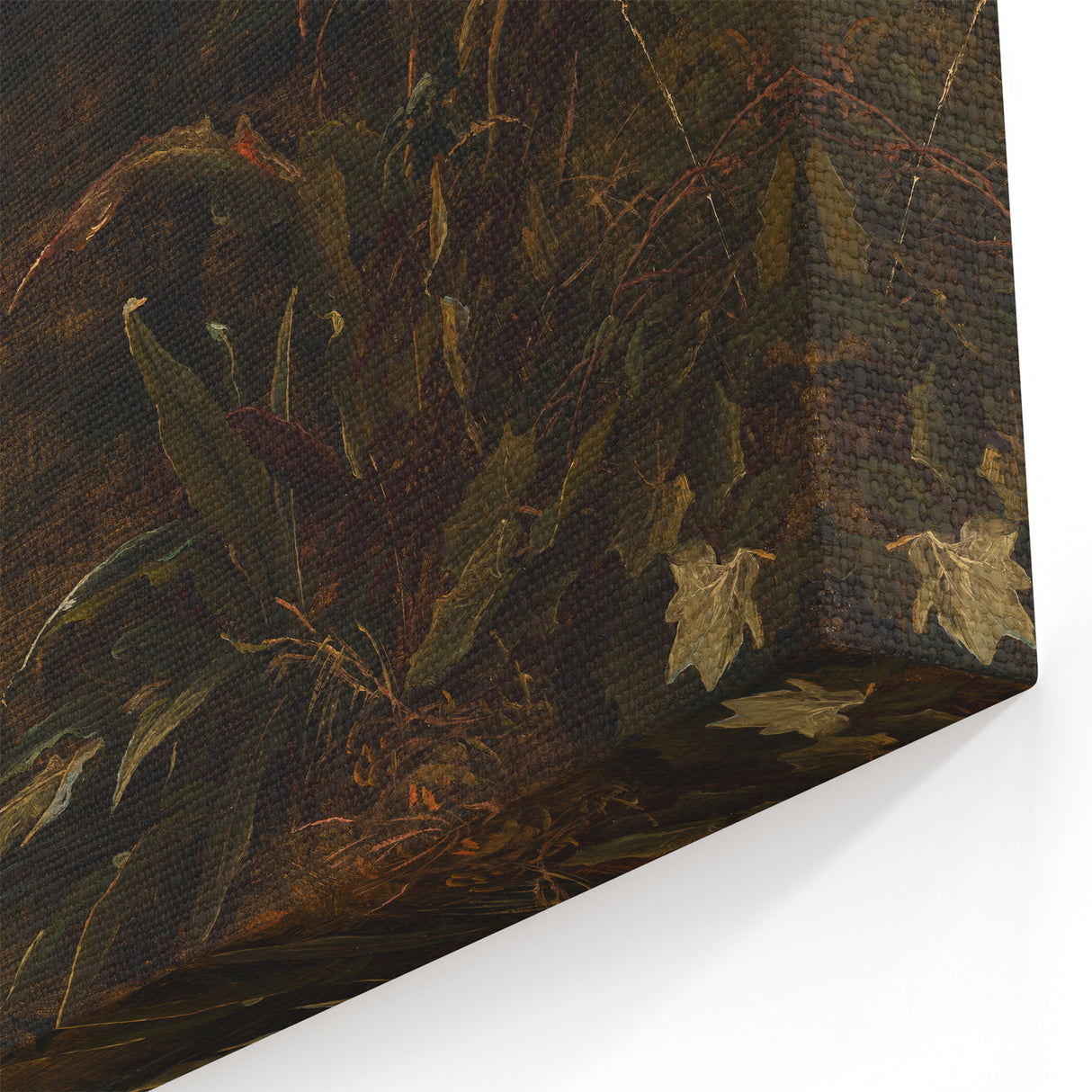 Dark Moody Wall Art | Reflections on Water with Lush Foliage | Nature Art