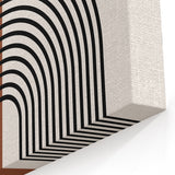 Bohemian Wall Art | Minimalist Arched Lines Design | Boho Decor Canvas