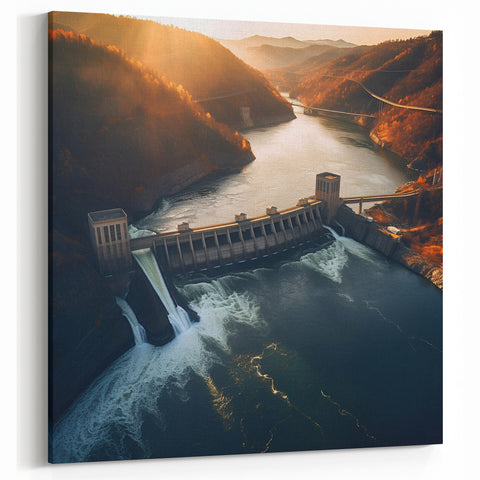 Hoover Dam Wall Art - Stunning Nevada Scenery & Iconic Landmark Canvas