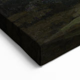Dark Moody Landscape Art - Serene Atmospheric Hills for Timeless Decor
