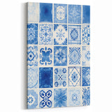 Electric Tile Wall Art: Blue Geometric Patterns in Modern Electric Decor