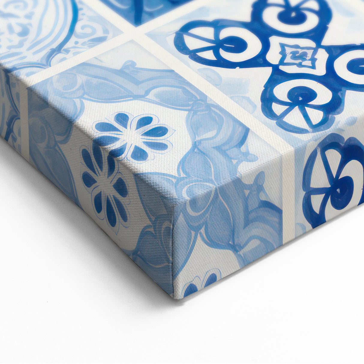 Electric Tile Wall Art: Blue Geometric Patterns in Modern Electric Decor