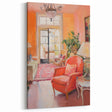 Electric Wall Art: Cozy Living Room Interior in Vibrant Modern Decor