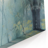 Electric Forest Wall Art: Serene Misty Landscape in Modern Decor