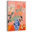 Electric Floral Wall Art: Bold Vase with Vibrant Flowers in Modern Decor