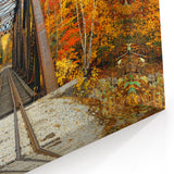 New Hampshire Scenic Art - Autumn Railway Canvas and Framed Prints