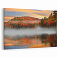 New Hampshire Nature Art - Misty Autumn Forest Scenic Canvas Prints