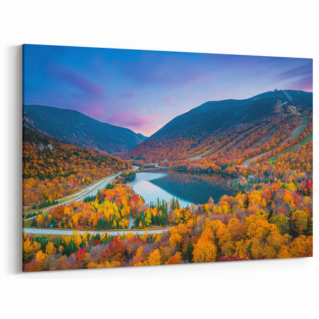 New Hampshire Landscape Art - White Mountains Autumn Scenic Canvas