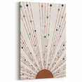 Bohemian Wall Art | Earthy Sunburst Abstract Design | Boho Decor
