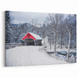 New Hampshire Photography – Winter Covered Bridge Canvas and Prints