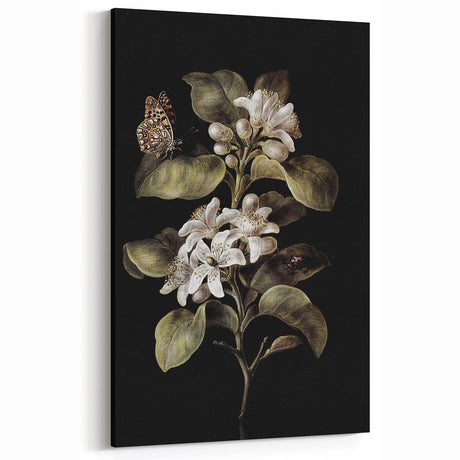 Dark Moody Wall Art: Timeless Botanical Art Print with Dramatic Tones