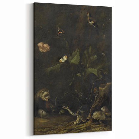 Dark Moody Wall Art Dramatic Woodland Scene with Wildlife