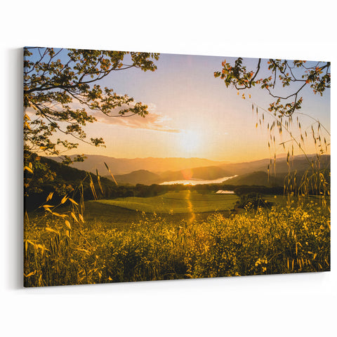 Golden Napa Valley Sunset – Scenic California Wine Country Wall Art