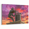 Winemaker Statue at Sunset – Napa Valley California Wine Country Wall Art