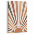 Bohemian Wall Art Sunrise | Eclectic Boho Decor Canvas | Retro Chic Design