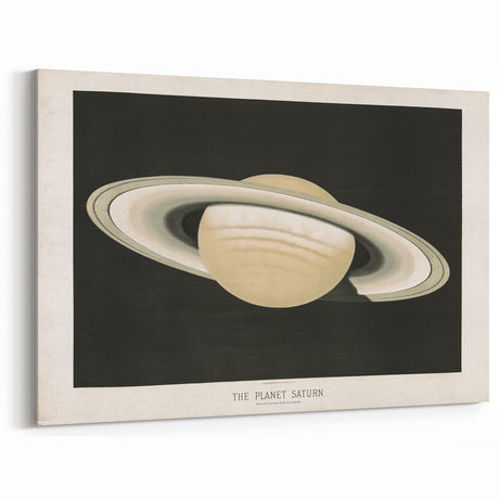 Grunge Wall Art - Vintage Saturn Planet Print for Cosmic Home Decor