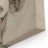 Grunge Fox Sketches - Vintage Grunge Aesthetic Canvas Print Art