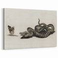 Grunge Snake and Butterfly - Vintage Grunge Aesthetic Canvas Print