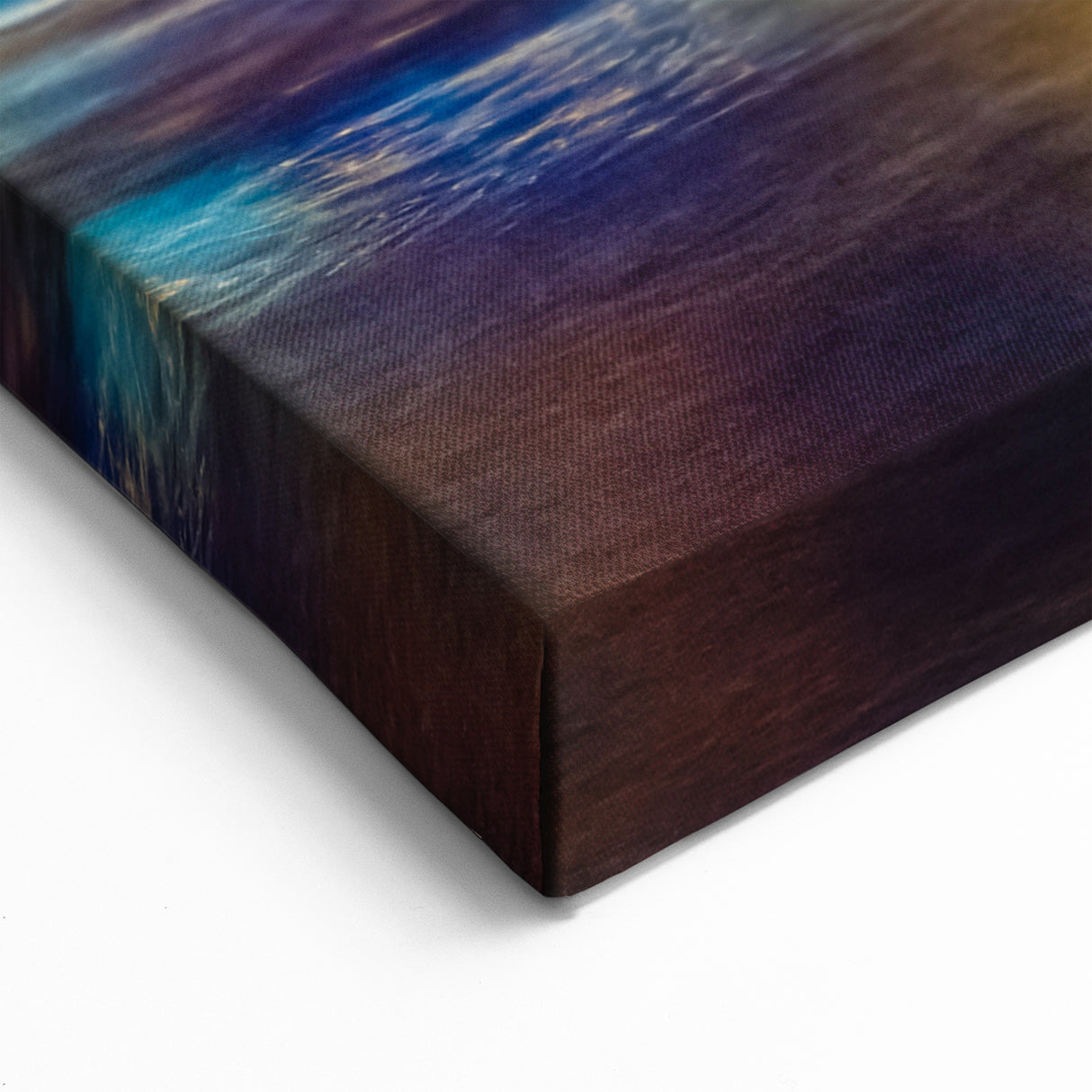 Framed New Jersey Art – Statue of Liberty and Brooklyn Bridge Night Scene