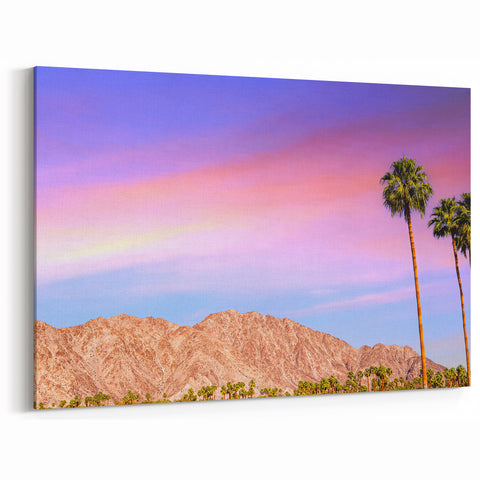 Palm Springs Sunset Art - California Desert Landscape on Canvas