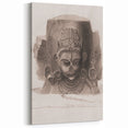 Grunge Wall Art - Vintage Sculpture Grunge Canvas Print - Distressed Art