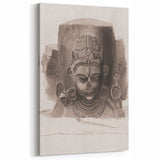 Grunge Wall Art - Vintage Sculpture Grunge Canvas Print - Distressed Art