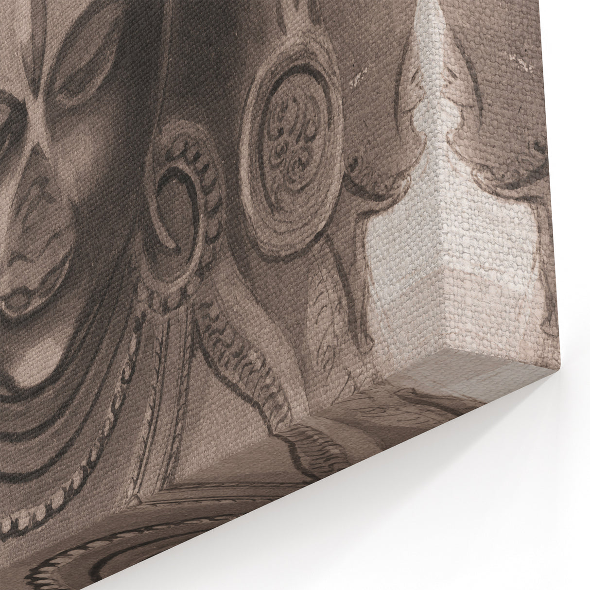 Grunge Wall Art - Vintage Sculpture Grunge Canvas Print - Distressed Art