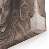 Grunge Wall Art - Vintage Sculpture Grunge Canvas Print - Distressed Art