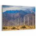 Palm Springs Wind Farm Landscape - California Desert Wall Art on Canvas