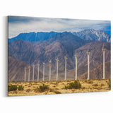 Palm Springs Wind Farm Landscape - California Desert Wall Art on Canvas
