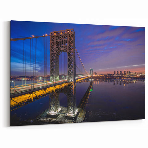 New Jersey Canvas Prints – Iconic George Washington Bridge at Dusk