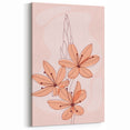 Boho Floral Wall Art | Eclectic Boho Chic Canvas | Delicate Flower Design
