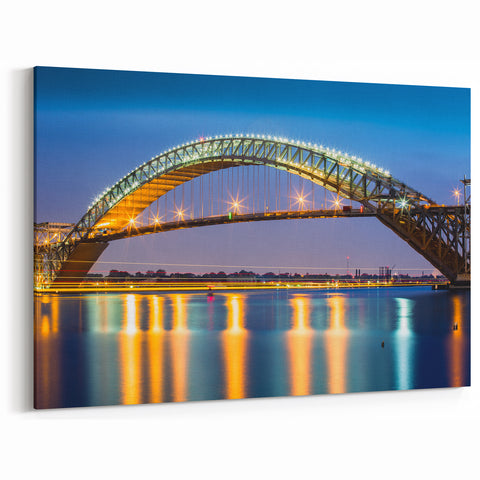 Custom New Jersey Artwork – Bayonne Bridge Nighttime Reflection Print