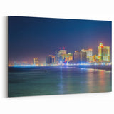 New Jersey Beach Art – Atlantic City Skyline Night Scene Wall Print