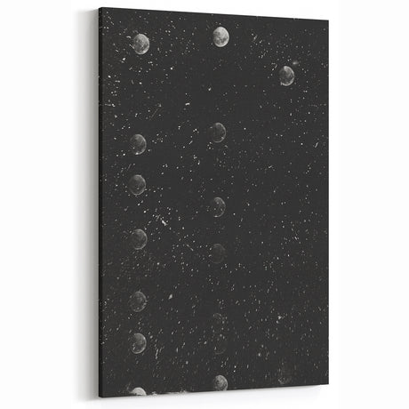 Grunge Wall Art - Phases of the Moon Print - Vintage Grunge Decor