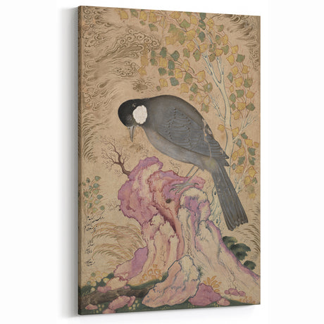 Grunge Wall Art - Vintage Bird Illustration Print - Abstract Grunge Decor