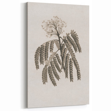 Botanical Grunge Wall Art - Vintage Grunge Canvas Print for Urban Decor