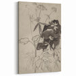 Botanical Black and White Grunge Wall Art - Vintage Grunge Canvas Print