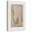 Vintage Nude Study Grunge Wall Art - Minimalist Grunge Canvas Print