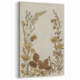 Pressed Botanical Grunge Wall Art - Vintage Floral Grunge Canvas Print