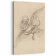 Grunge Wall Art | Vintage Grunge Bird Sketch | Abstract Grunge Aesthetic