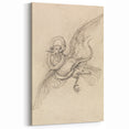 Grunge Wall Art | Vintage Grunge Bird Sketch | Abstract Grunge Aesthetic