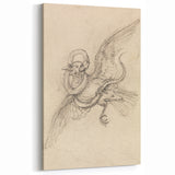 Grunge Wall Art | Vintage Grunge Bird Sketch | Abstract Grunge Aesthetic