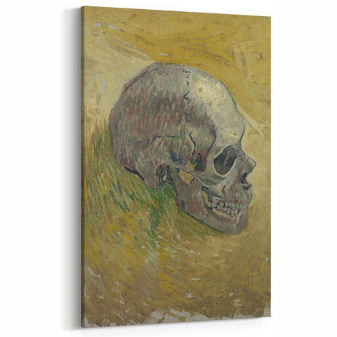 Grunge Wall Art | Vintage Skull Painting | Abstract Grunge Canvas Print