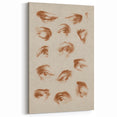 Grunge Wall Art | Vintage Eye Study Sketch | Abstract Grunge Canvas Print