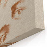 Grunge Wall Art | Vintage Eye Study Sketch | Abstract Grunge Canvas Print