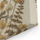 Grunge Wall Art | Vintage Botanical Pressed Flowers | Abstract Grunge Print